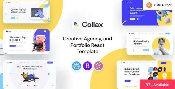 Collax Creative Agency React NextJs Template