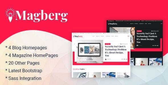 Blog Magazine HTML Template Free download