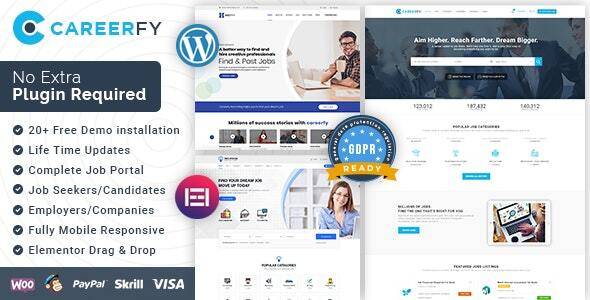 Careerfy v9.4.4 Job Board WordPress Theme Download