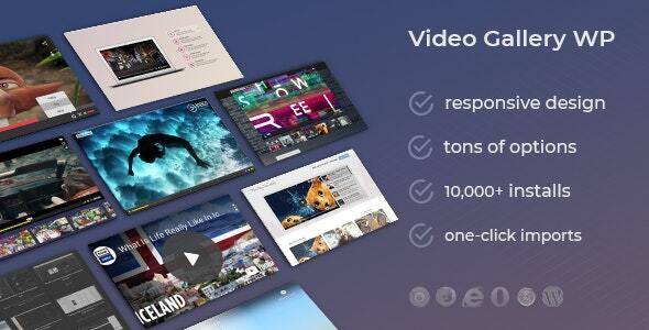 Video Gallery WordPress Plugin /w YouTube, Vimeo, Facebook pages v12.25