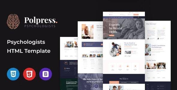 Polpress Psychiatric therapy HTML Template Free Download