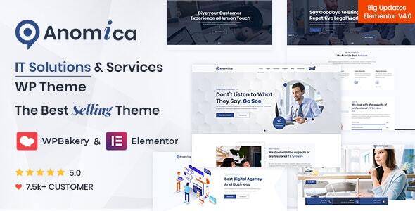 Anomica – IT Solutions and Services WordPress Theme  v4.3