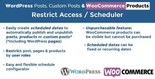 Post & Woocommerce Products Scheduler Restrict Access Free Download