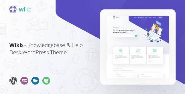 Wikb Knowledgebase Help Desk WordPress Theme Free download