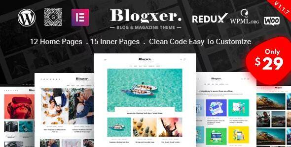 Bloxer – Blog & Magazine WordPress Theme v1.1.9 (Updated)