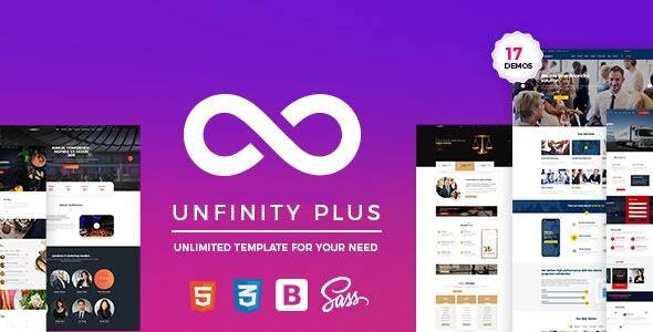 UnfinityPlus – One Page HTML Template