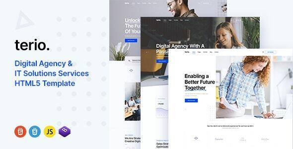 Terio Digital Agency Template HTML Free Download