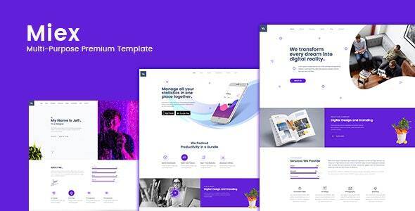 Miex - One Page Html Template Free Download