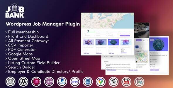 JobBank v1.0.2 – WordPress Job manager plugin