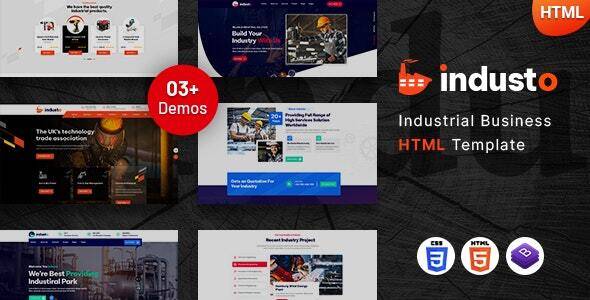 Industo Industrial Industry Factory Template Free Download