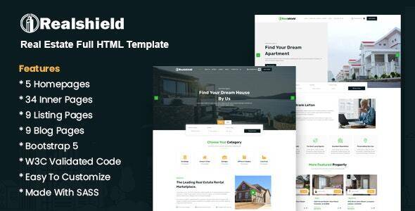 Realshield Real Estate Full HTML Template Free Download