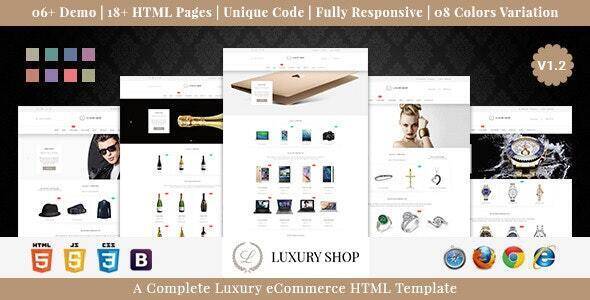 luxury shop ecommerce html template free download