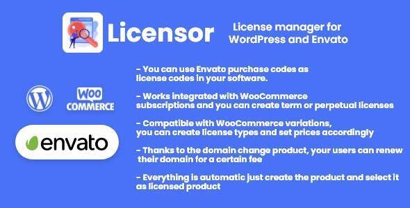 Licensor v1.0.1 – License manager for WooCommerce and Envato