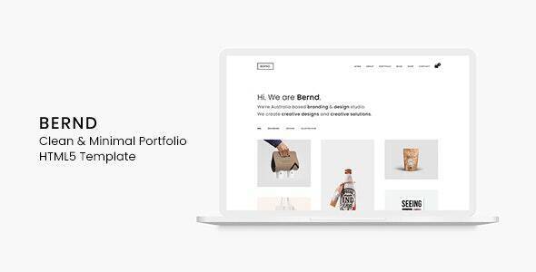 Bernd Clean & Minimal Portfolio HTML5 Template