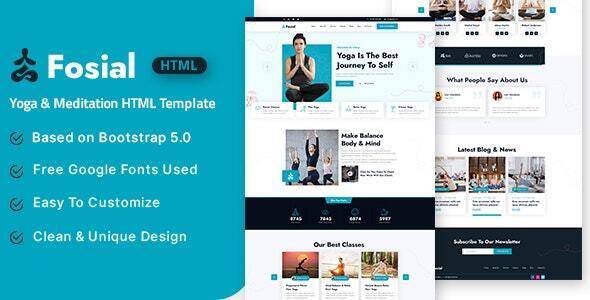 Fosial Yoga & Meditation HTML Template