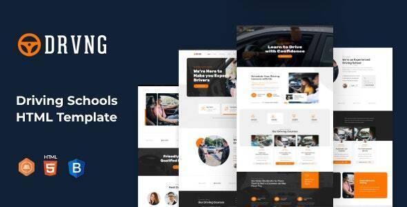 DRVNG Driving School HTML Template