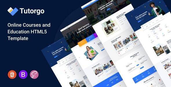 online learning and education html template