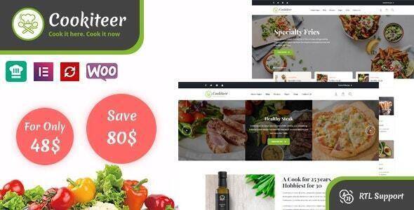 Cookiteer v1.4.8 – Food & Recipe WordPress Theme