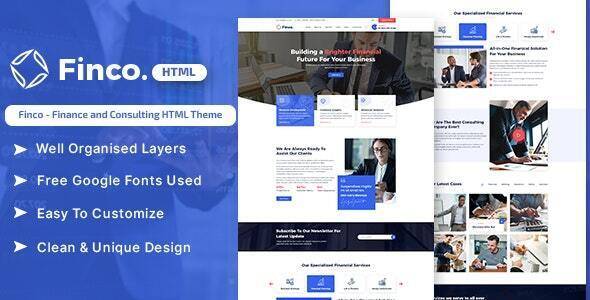 Finco – Finance and Consulting HTML Template