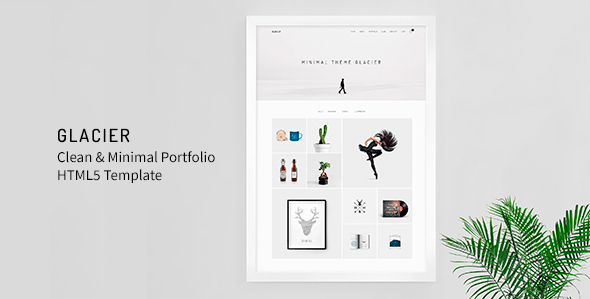 Glacier Clean Minimal Portfolio HTML5 Template Code Free Download