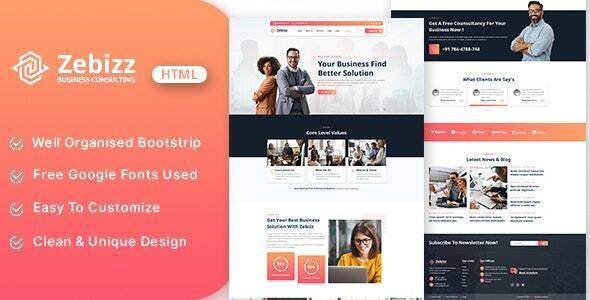 Zebizz Business Consulting HTML Template