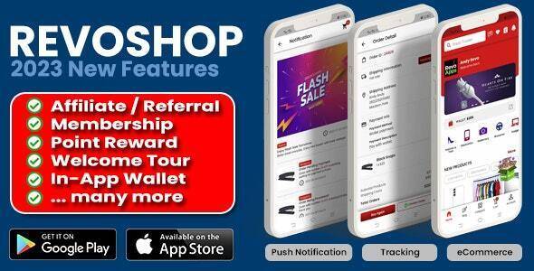 RevoSHOP Nulled eCommerce Woocommerce Flutter Android iOS App