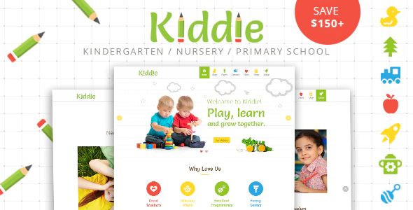 Kiddie v.4.1.16 – Kindergarten WordPress Theme Download