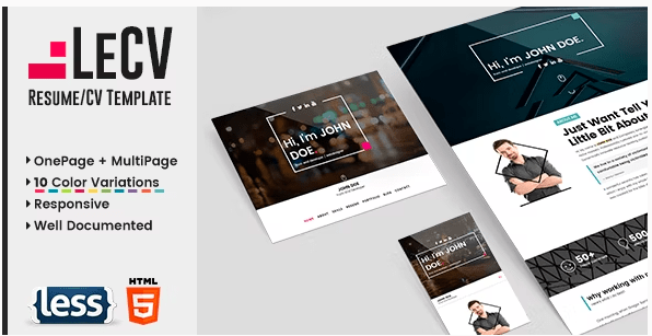 LeCV – Creative responsive resume / CV template