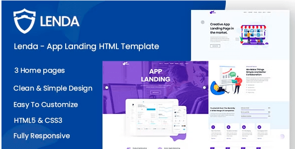 Lenda – App Landing HTML Template