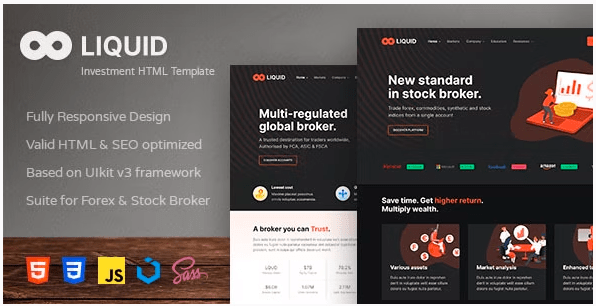 Liquid – Investment and Stock Broker HTML Template