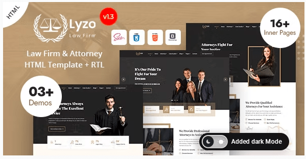 Lyzo v1.2 – Law Firm & Attorney HTML Template