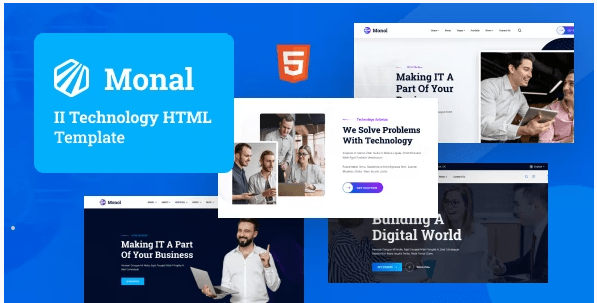 Monal v1.0 – IT service HTML Template