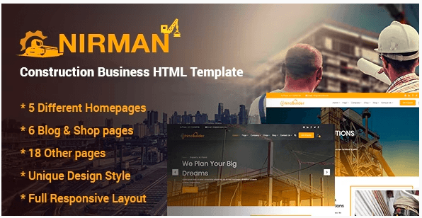 Nirman - Construction Business HTML Template