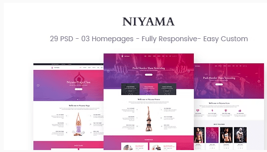 Niyama - Multipurpose Yoga & Gym, Dance HTML5 And Bootstrap Templates