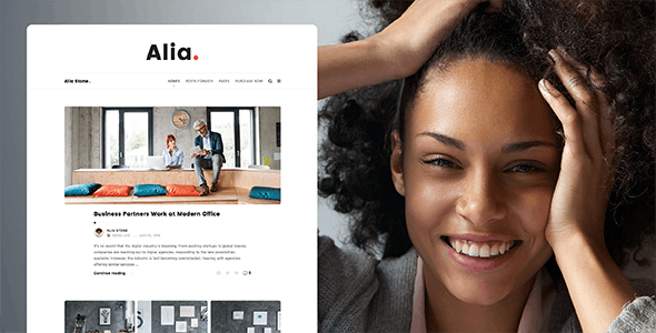 Alia v2.01 Minimal Personal Blog WordPress Theme Download