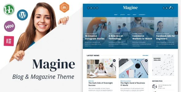 Magine v1.4 – Business Blog WordPress Theme Download