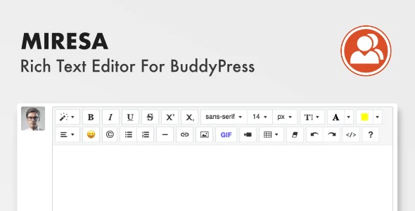 Miresa v1.0.5 WordPress Rich Text Editor for BuddyPress Download