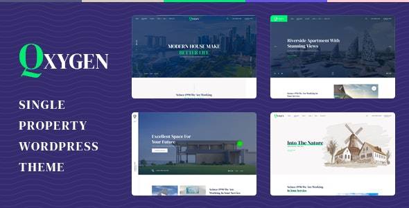 Qxygen Single Property WordPress Theme v1.0.7 Download