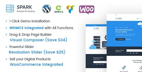 v2.2.5 Spark – Responsive WHMCS Hosting WordPress Theme Download