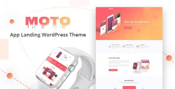 Moto Landing Page WordPress Themev1.2.1 Download