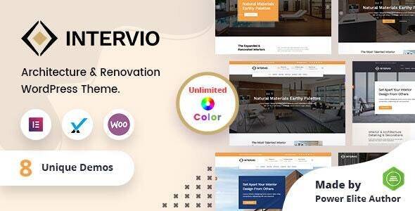 Intervio v3.0.0 – Interior and Architecture WordPress Theme + RTL Download