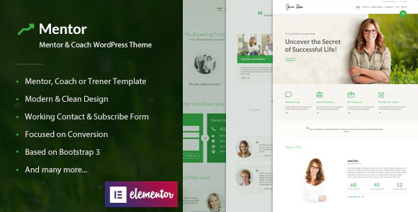 Mentor v.2.3.2 Mentor & Coach WordPress Theme Download