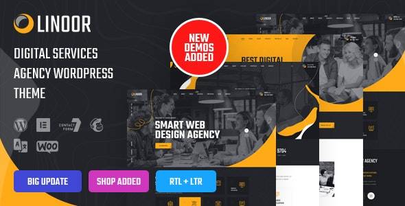 Linoor – Digital Agency Services WordPress Theme v1.8.2 Download