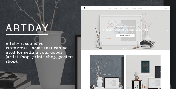 Artday v1.9.1- Creative Artist Shop WordPress Theme Download