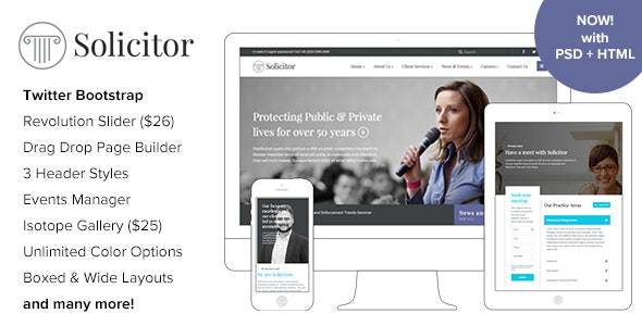 Solicitor v2.4 – Law Business WordPress Theme Download