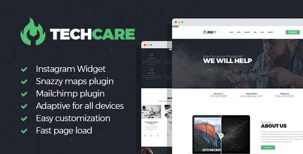 TechCare Electronics Repair WordPress Theme v.1.1.0 Download