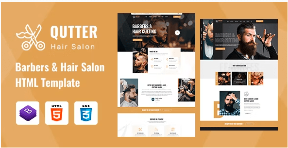 Qutter v1.0 – Barbers & Hair Salons HTML Template