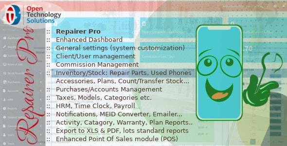 Repairer Pro v1.3.0 (Updated) Repairs HRM CRM & much more Php Script Download