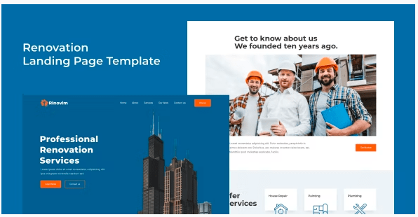 Rinovim - Renovation Landing Page Template