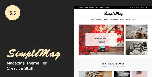 SimpleMag – v5.5 creative stuff Magazine WordPress theme Download